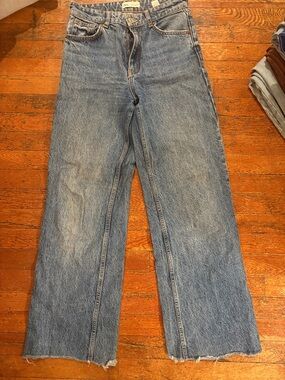 Zara Stonewash Blue Denim Jeans